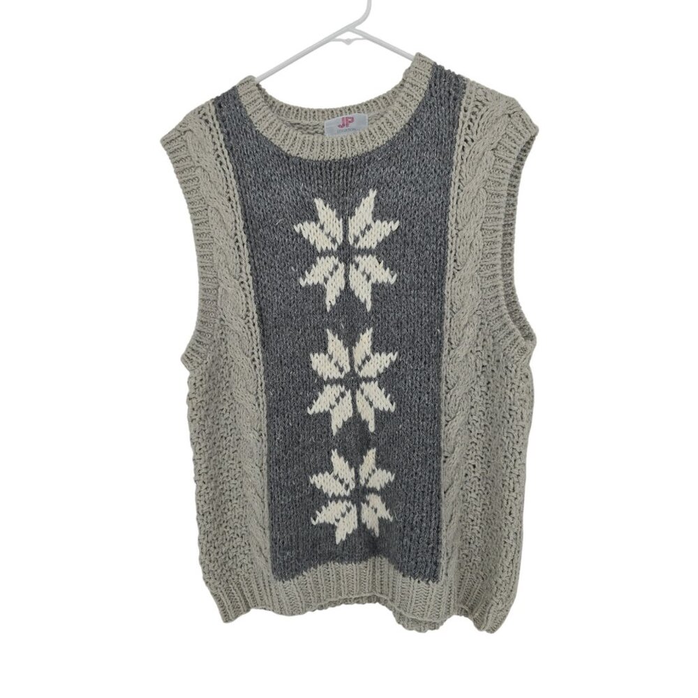 VTG 80’s JP Collection Size 18/20 Womens Sweater Vest Cable Knit Top